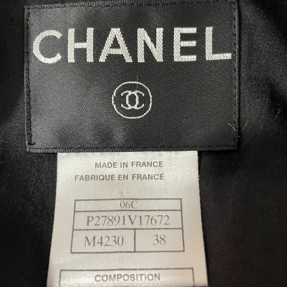 CHANEL $6500 06P BLACK MULTICOLOR FRINGED TWEED - Picture 7 of 11